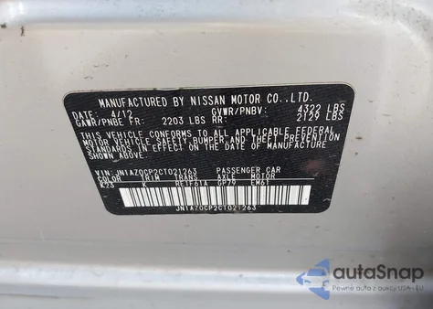 2012 Nissan Leaf Sl from USA, damaged, VIN JN1AZ0CP2CT021263